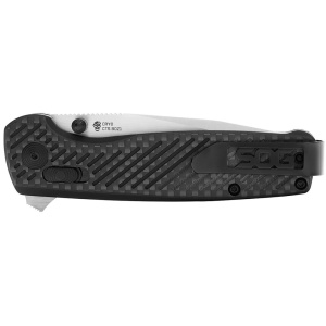Cutit pliabil SOG Terminus XR S35VN, lama CPM S35VN, XR Lock, maner G10 si fibra de carbon, Flipper EDC Premium - Img 17