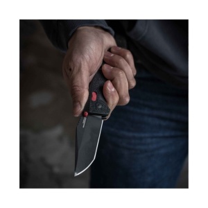 Cutit pliabil SOG Trident AT Black Tanto 11-12-04-41, lama Tanto CRYO D2 Black TiNi, deschidere asistata S.A.T., AT-XR Lock, taietor de centura, spargator de geam, maner GRN Black - Img 16