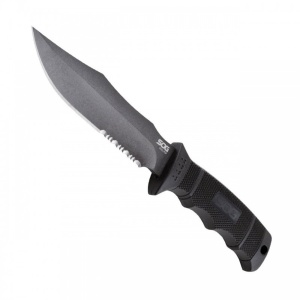Cutit tactic SOG SEAL Pup Black, otel AUS-8, lama partial zimtata 120 mm - Img 19