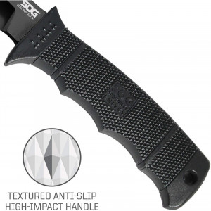 Cutit tactic SOG SEAL Pup Elite Black TiNi Straight Edge, otel AUS-8, lama 123 mm - Img 4