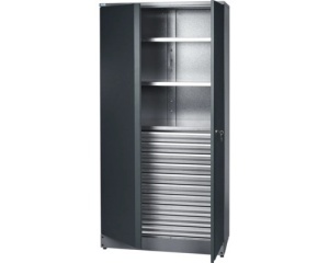 Dulap metalic 2 usi 910x450x1800 mm, cu 3 polite si 10 sertare