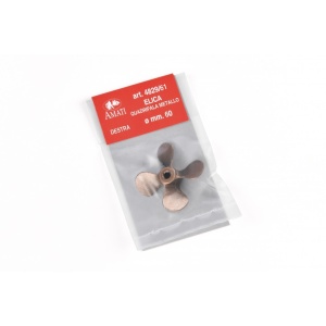 Elice propulsie cu patru pale din metal pt navomodele, 60mm, Amati - Img 3