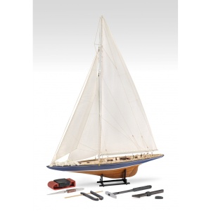 ENDEAVOUR-J Class Yacht, Goeleta - 1934 - UK Challenger, Scara 1:80, Navomodel Amati, Carena din lemn - Img 3