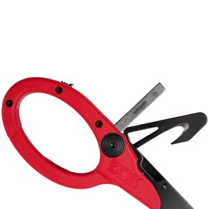 Foarfeca multifunctionala SOG ParaShears Red, 11 functii, Compound Leverage, foarfeca medicala de salvare cu husa nylon - Img 17