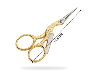 Foarfeca pentru broderie Stork- Colecția Gold lame drepte , Premax - Img 7
