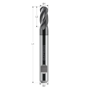 Freza cu 4 caneluri, Datron 0078552A, 12.0x45.0x12.0mm - Img 2