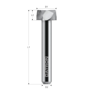 Freza etajata frontala, Datron 0068444G, 20.0x8.0mm - Img 5