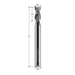 Freza pentru contur, 2 caneluri, Datron 0068033, 3.0x8.0x6.0mm - Img 2