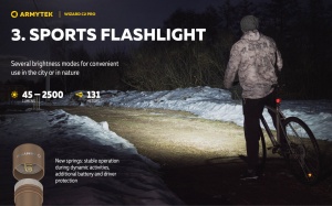 Lanterna frontala Armytek Wizard C2 Pro Sand White 2500 lm cu acumulator 18650 - Img 11