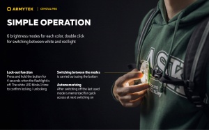 Lanterna multifunctionala Armytek Crystal Pro Grey 220 lm reincarcabila Micro-USB - Img 19