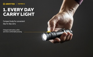 Lanterna tactica Armytek Partner C2 Magnet USB Warm 1020 lm cu acumulator inclus - Img 8