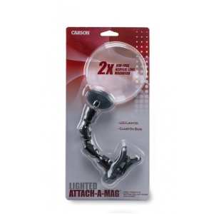 Lupa hands-free Attach-A-Mag, putere 2x cu baza de fixare, Carson - Img 3
