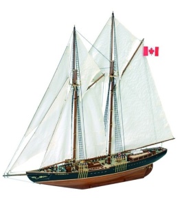 Navomodel Pescuit si regate Schooner Bluenose II, scara 1:75 Kit de model de nava din lemn - Artesania Latina - Img 1