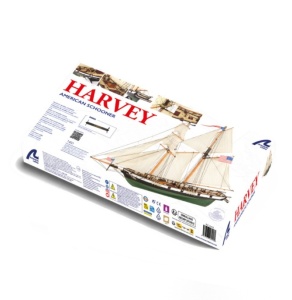 Navomodel Schooner american Harvey, scara 1:60 Kit model de navă din lemn - Artesania Latina - Img 10