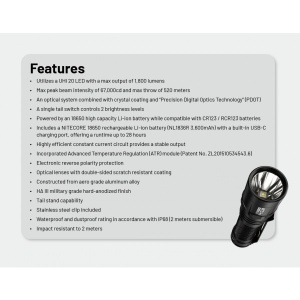 Nitecore MT2C Pro Lanterna Mana 1800 Lumeni - Img 8