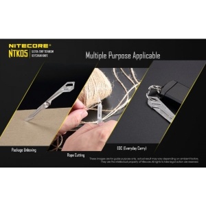 Nitecore NTK05 Cutit din Titan cu Lama de Bisturiu - Img 17