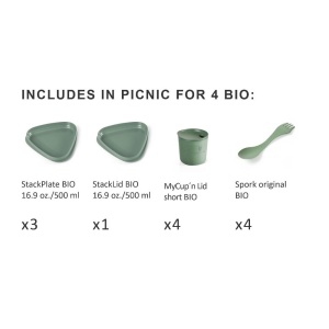 PICNIC FOR 4 BIO set vase picnic pentru 4 persoane, LIGHT MY FIRE - Img 15