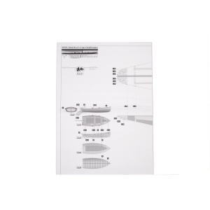 Planuri constructie navomodel, ENDEAVOUR-J Class Yacht, Goeleta - 1934, Scara 1:35, Lungime 1150 mm, Amati Italia - Img 3