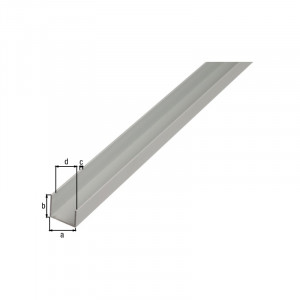 Profil aluminiu forma "U" ,1000 mm - Img 3
