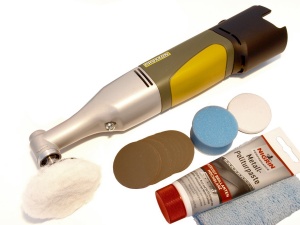 Proxxon 29822, Masina de lustruit cu gat lung cu acumulator WP/A (doar corpul), 1100-2800 rpm, + accesorii - Img 1