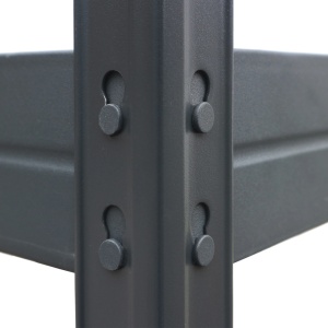 Raft metalic depozitare 180 x 75 x 35 cm, antracit, 4 polite, 175 kg/polita - Img 4