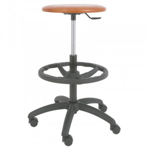 Scaun Labor XTRA imitatie piele cu inaltime reglabila si suport picioare negru - Img 4