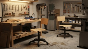 Scaun profesional COROLLA, rotativ din lemn stratificat - Img 6