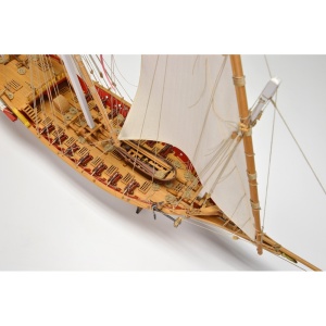 SCIABECCO/XEBEC - Vas cu tunuri 1753, Navomodel Amati, Scara 1:60, Lungime 72cm - Img 13