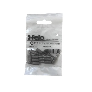 Set 10 biti Felo, seria Industrial profil Torx Plus, C6.3, IP15, 25mm - Img 1