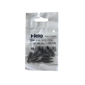 Set 10 biti Felo, seria Industrial profil Torx TR, C6.3, TTX7, 25mm - Img 1