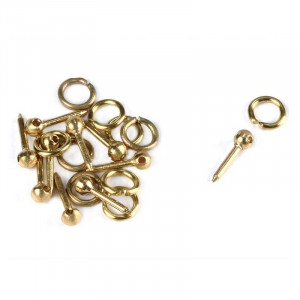 Set 10 inele cu picior din alama pt navomodele, 3mm, Amati - Img 3