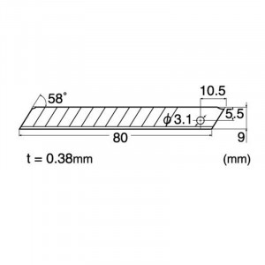 Set 10 lame cutter de tip A de 9mm NT Cutter - Img 2