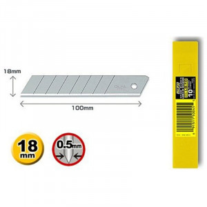 Set 10 lame cutter segmentate 18 mm OLFA LB-10 Japonia, din otel superior - Img 2
