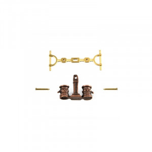 Set 2 pompe duble din metal pentru navomodele, 11mm, Amati - Img 3