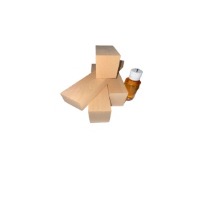 Set 4 blocuri de lemn de cires pentru cioplit + 50 ml ulei tung - Img 4