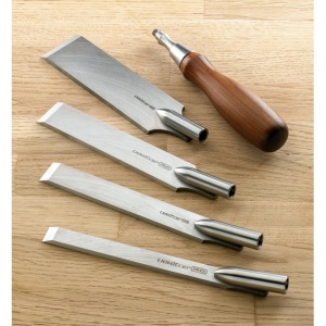 Set(4) Chisel Blades + 1 Handle, Veritas Tools. - Img 2