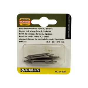 Set burghie HSS pentru centruire, Proxxon 24630 - Img 6