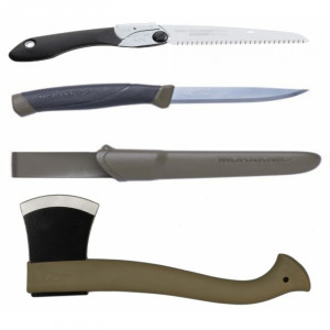 Set Cutit Companion MG (C), Fierastrau Silky Pocketboy 170mm cu 10dinti, 30mm si Topor verde - Img 2