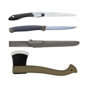 Set Cutit Companion MG (C), Fierastrau Silky Pocketboy 170mm cu 10dinti, 30mm si Topor verde - Img 1