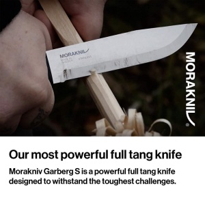 Set cutit Full-Tang Morakniv Garberg INOX, Teaca si maner Polimer negru, pentru Bushcraft si Outdoor si Kit supravietuire, Morakniv - Img 22