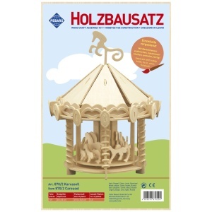 Set de constructie din lemn „Carusel” debitat cu laser Pebaro - Img 2