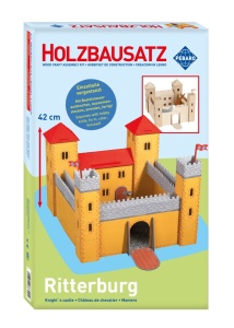 Set de constructie din lemn „Castelul cavalerilor” debitat cu laser Pebaro - Img 2