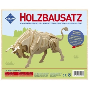 Set de constructie din lemn „Taur” debitat cu laser Pebaro - Img 2
