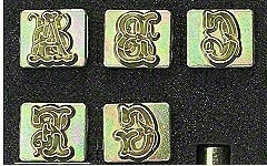 Set de stante "Aflabet SCRIPT" pielarie, Leder haus - Img 2