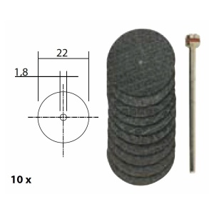Set discuri debitoare din oxid de aluminiu, 22mm, 10 buc, Proxxon 28808 - Img 6