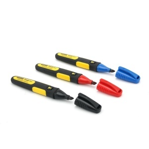 Stanley 0-47-315, Set 3 markere Fatmax, negru, albastru si rosu, permanente cu varf lat - Img 4
