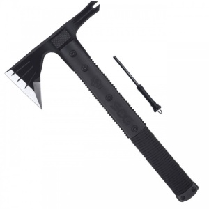 Tomahawk de supravietuire SOG Survival Hawk Black, otel 3Cr13MoV, muchie 70 mm - Img 16