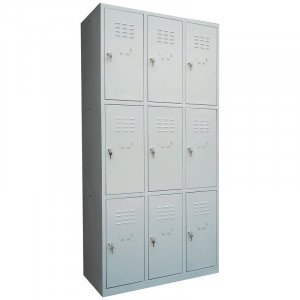 Vestiar metalic cusetat 3x3 cusete "MAXI" , 889x450x1800 mm - Img 2