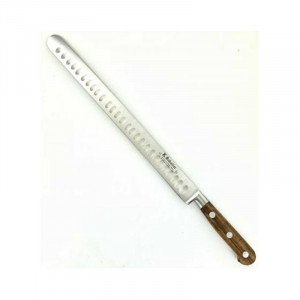 1110JA30AOL Cutit de sunca, olive lungime 30cm, cu buzunare de aer, maner din lemn de maslin, Sabatier Authentique - Img 2