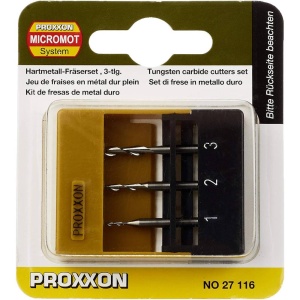 27116 Set 3 freze tungsten 1-2-3mm, , ax 3mm, Proxxon - Img 6